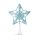 Family 58679A Karácsonyfa csúcsdísz - csillag alakú - 20 x 15 cm - világoskék
