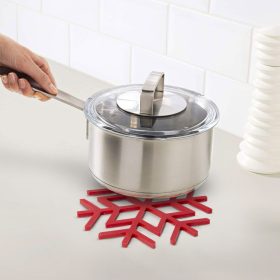   Family 58767 Szilikon edényalátét - jégkristály - piros - 17 cm