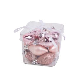   Family 58770 Karácsonyfadísz szett - rozéarany - 5 cm - 14 db / szett