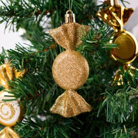   Family 58782A Karácsonyfadísz szett - arany cukor - 10 x 3,6 cm - 6 db / szett