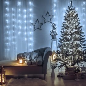   Family 58901B Fényfüggöny - 200 db LED - hidegfehér - hálózati - IP44 - 4,2 m - 8 program