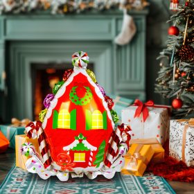   Family 58969B Karácsonyi lufi - alumínium fólia - mézeskalács - 67 x 71 cm