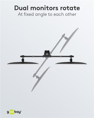 Goobay 59394 17"-32" (43 - 81 cm) LCD TV / Monitor asztali tartó kar - Fekete (2 kijelző)