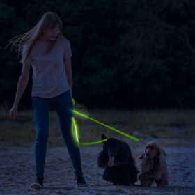   Yummie 60026C LED-es póráz - akkumulátoros - 120 x 2,5 cm - zöld