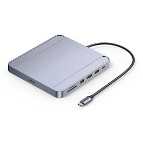  Ugreen HUB Type C -3 x USB A 3.1 Gen 1 + SD / TF kártya + RJ45 szürke (60378)