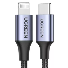   Ugreen 60761 USB-C apa 2.0 - Lightning apa Adat és töltőkábel - Fekete (2m)