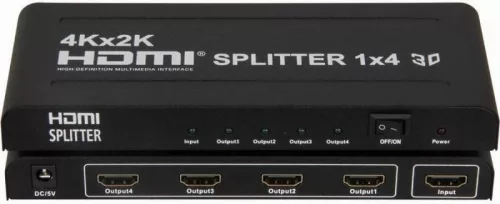 Goobay 60815 4 portos HDMI elosztó, HDMI 1.4