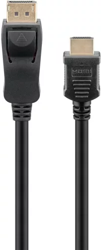 Goobay 64843 DisplayPort v1.1 - HDMI kábel 3m, 4K/60Hz, Fekete