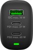 Goobay 65407 PD GaN USB-A / 2x USB-C Hálózati töltő - Fekete (65W)