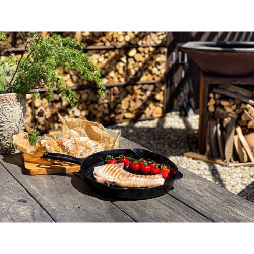 Noral 66667001 Öntöttvas grill serpenyő steakekhez, bordázott aljjal - átmérő 30 cm