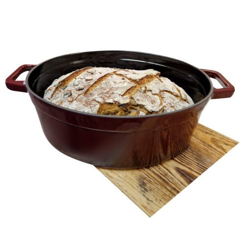 Noral 66667010 Öntöttvas kacsasütő fedővel zománcozott 30 cm, piros