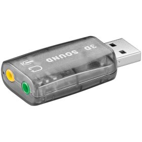   Goobay 68878 USB 2.0 hangkártya audio eszközök PC/MAC USB--re