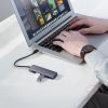 Ugreen USB - 4xUSB 3.2 Gen 1 HUB elosztó micro USB energia ellátással szürke