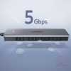 Ugreen USB - 4xUSB 3.2 Gen 1 HUB elosztó micro USB energia ellátással szürke
