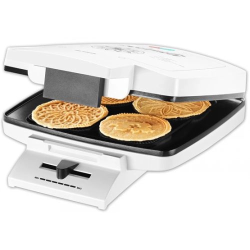 Trisa 734070 Ostyasütő, Sajtostallér sütő, 1000W, fehér, 4 minta, 7 recept, Tapadásmentes felület