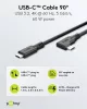 Goobay 79421 Adatkábel  90° - Type-C / Type-C - fekete - 1 m - 3 A - 60 W
