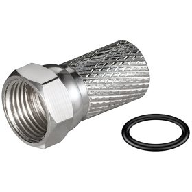 Goobay 81088 Antenna F csatlakozó, réz-nikkel