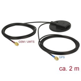   Navilock GNSS GALILEO GPS GSM UMTS LTE antenna SMA csatlakozó 28 dBi / 2 dBi RG-174 2 m omni aktív f