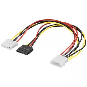   Goobay 93629 PC Y-Táp kábel, S-ATA 15 pin - 2 x 5,25 "dugó / jack
