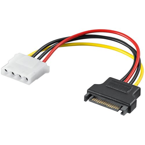 Goobay 93634 PC Tápkábel 5.25 " jack  S-ATA csatlakozó