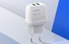 Ldnio A2219 2x USB-A Hálózati töltő + USB-C kábel - Fehér (12W)