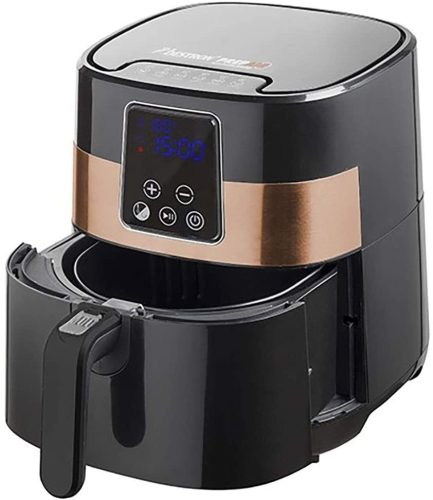 BESTRON AAF7003DCO digitális légkeveréses sütő, 1300W, PrepAir technológia, 4l, időzítő, 200C fokig állítható hőmérséklet, réz/fekete