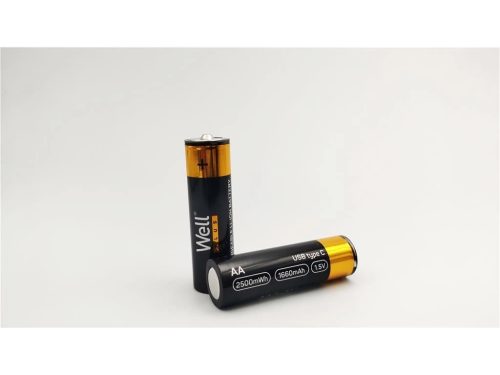 Well ACCU-14500/166C-BL2-WL AA USB-C -Akku 2500mWh 2-USB-C® akku Lítiumion 1660 mAh 1.5 V (2 db/csomag)