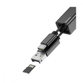   Baseus ACDKQ-HG01 Pendant kártyaolvasó és USB-C töltő kábel fekete
