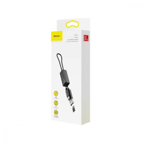 Baseus ACDKQ-HG01 Pendant kártyaolvasó és USB-C töltő kábel fekete