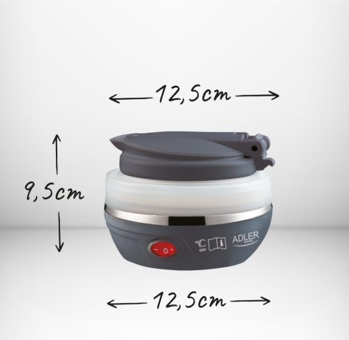 Adler AD 1279 Camping Utazó összecsukható vízforraló 0,6L - Fehér