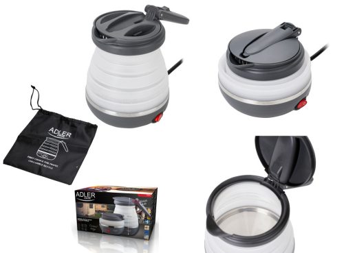 Adler AD 1279 Camping Utazó összecsukható vízforraló 0,6L - Fehér