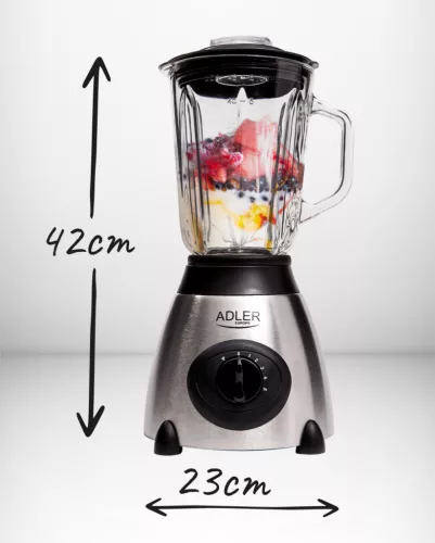 Adler AD 4070 Turmixgép - Fekete/Ezüst, 800W