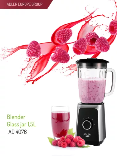 Adler AD 4076 Turmixgép - Fekete/Acél