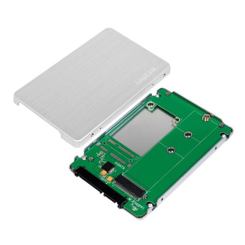 Logilink Külső SSD ház 2,5" M.2 NGFF SATA-hoz, alumínium