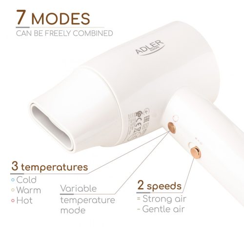 Adler AD2272 Professzionális hajszárító, superspeed, ion