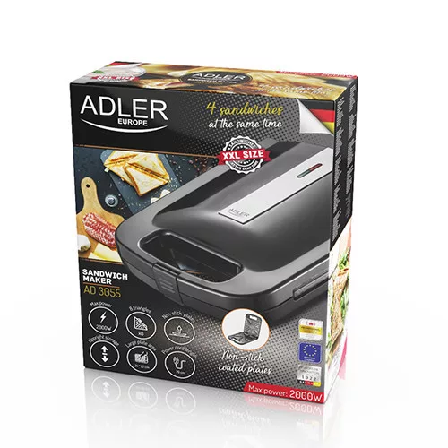 Adler AD3055 szendvics sütő 2000W