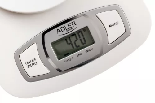 Adler AD3137 5kg 1.5L fehér digitális konyhai mérleg