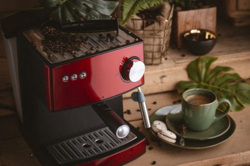 Adler AD4404R Kávéfőző, 15 Bar, 850W, Bordó