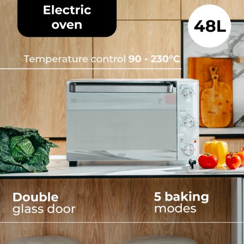Adler AD6027 Elektromos sütő 48L