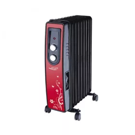 Adler AD7802 Kilenctagú Olajradiátor, Piros Fekete