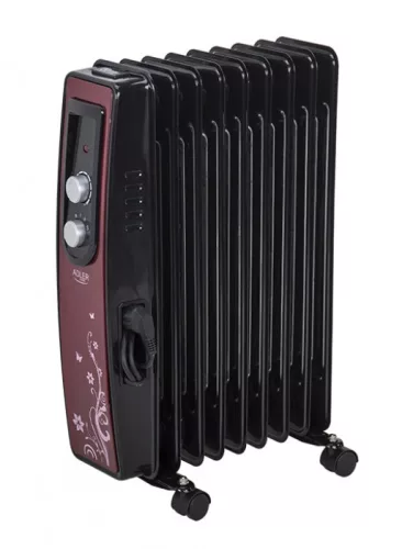 Adler AD7802 Kilenctagú Olajradiátor, Piros Fekete