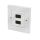 Logilink HDMI fali lemez csatlakozóval HDMI aljzat, 2 port, fehér