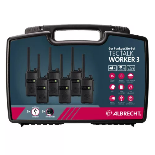 Albrecht TecTalk Worker 3 professzionális PMR adóvevő rádió 3 pár (ALA-512-999)