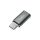 Logilink USB 2.0 Type-C adapter, C/M   Micro-USB/F, ezüst