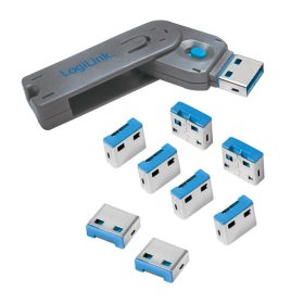   Logilink USB-A port blokkoló (1x kulcs és 8x zár) (AU0045)