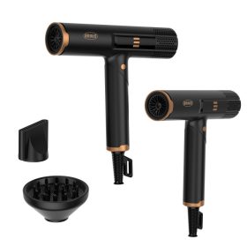   Bravo Via hajszárító BLDC motorral és összecsukható fagantyúval, fekete B-5007BK