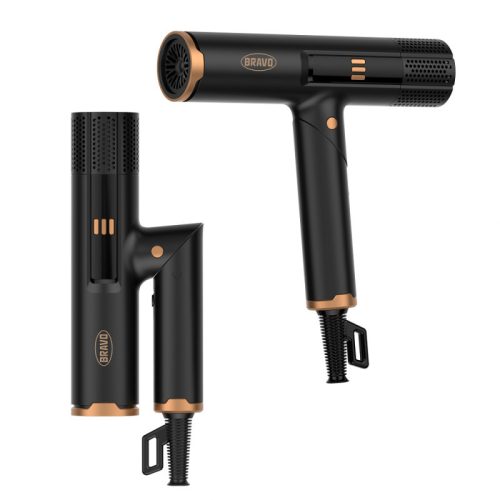 Bravo Via hajszárító BLDC motorral és összecsukható fagantyúval, fekete B-5007BK