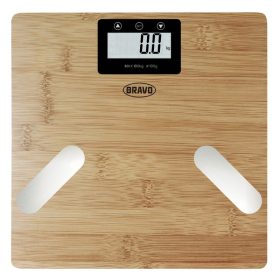   Bravo B-5010 Digitális okos személymérleg bambusz felülettel, 180Kg