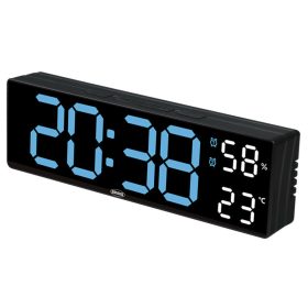   Bravo B-5027 Digitális ébresztőóra nagy méretű, többszínű kijelzővel - fekete színben
