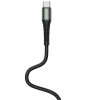 Jellico B10C Series USB-C apa - USB-C apa Adat és töltőkábel PD60W - Fekete (1m)